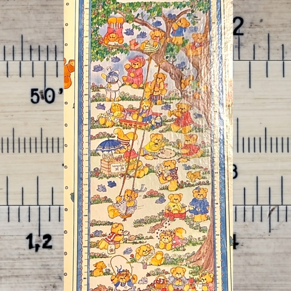 Vintage NIB Lucy Rigg Bears Hanging Child's Growth Chart 1985 C. R. Gibson USA - Picture 3 of 5